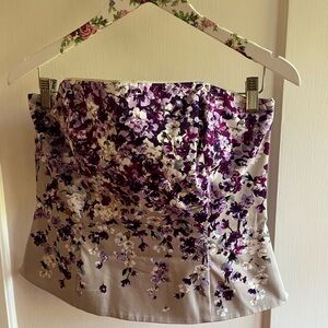 WHBM Purple Floral Bustier Corset